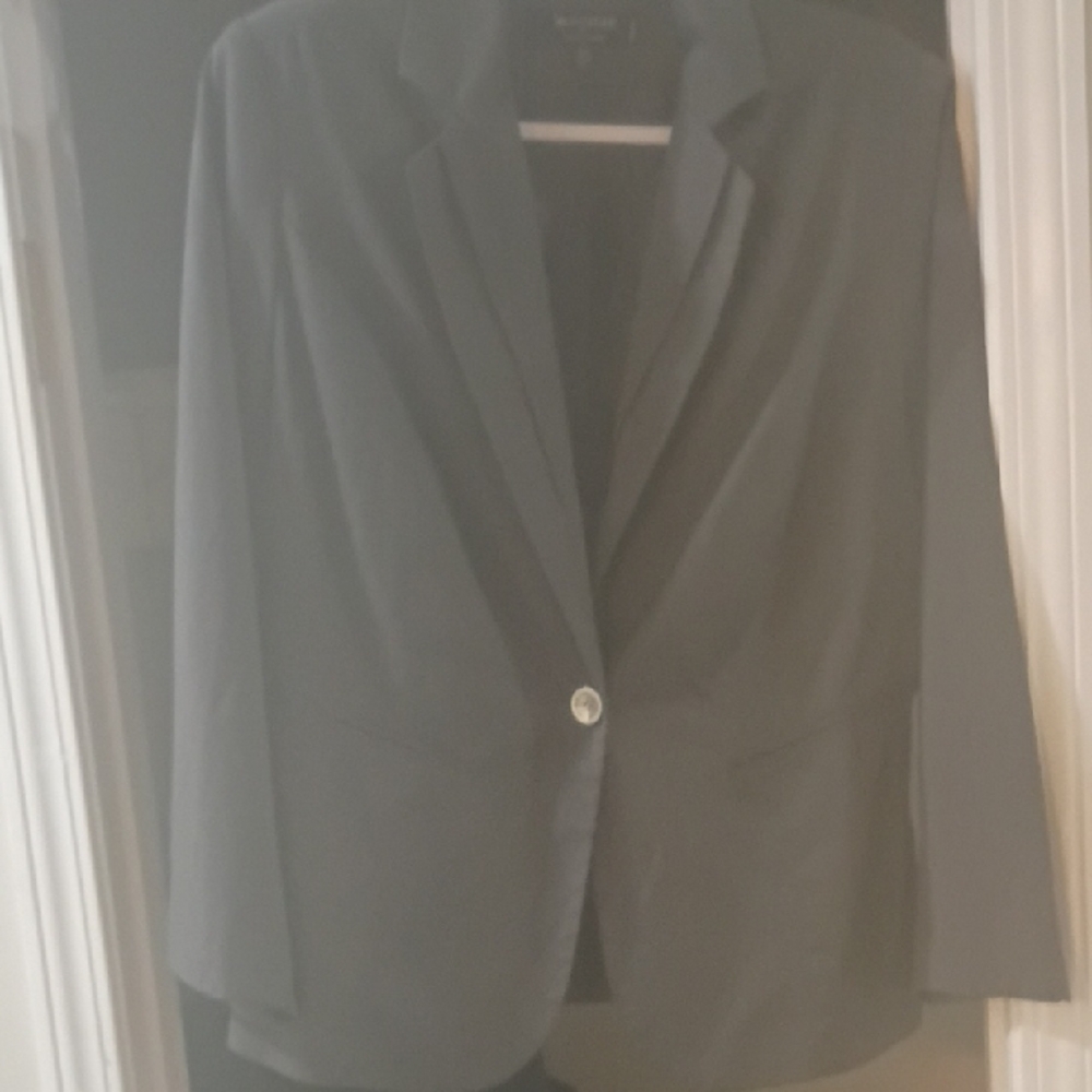 Signature by Larry Levine Black Single-Button Blazer
